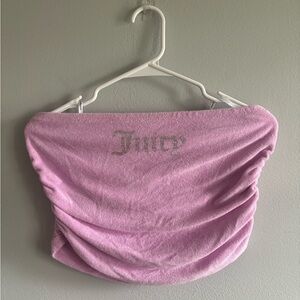 Juicy couture cropped terry cloth tube top L